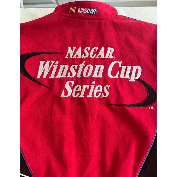 Bulldawg Racing Apparel NASCAR Winston Cup Jacket size Medium Red Black VTG - Picture 8 of 15
